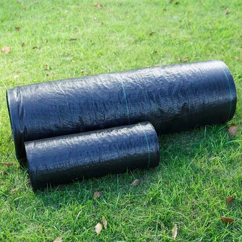 PP woven membrane PE ground cover mesh weed mat roll anti grass weed control cloth blocker mulch film